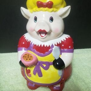 Chef Pig Vintage Ceramic Cookie Jar